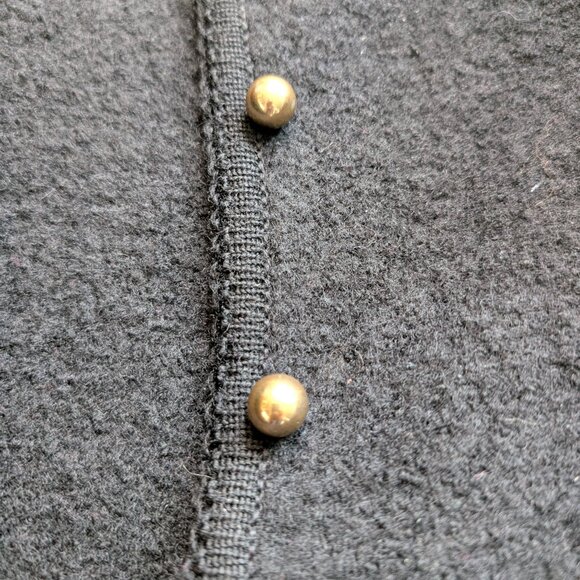 100% Wool Carrol Reed Vintage Black Button up Sweater Cardigan Medium 12 - Picture 6 of 12